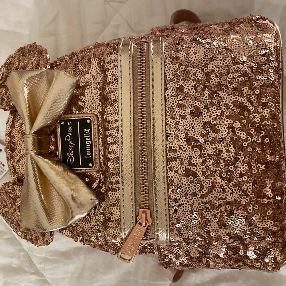 NWT rose gold sequin Loungefly